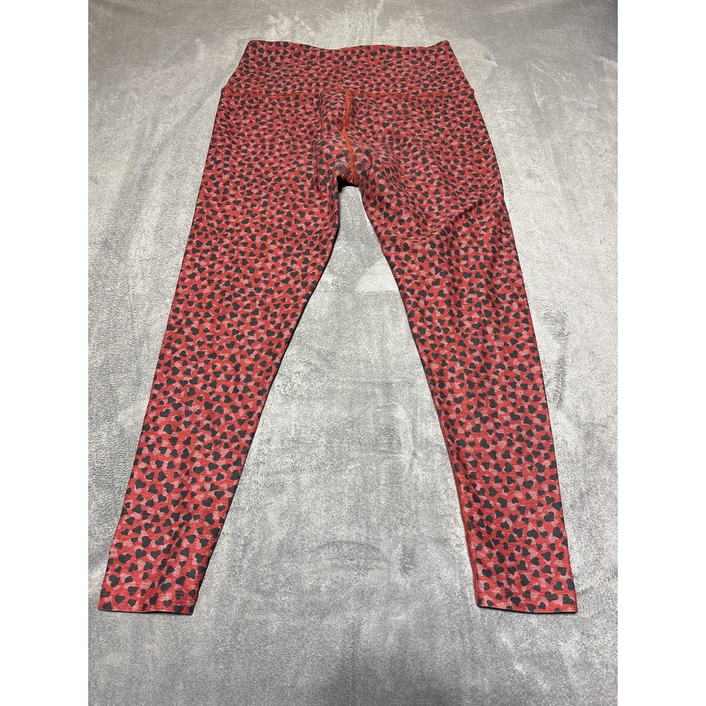 Beyond Yoga Leggings Womens XL Red Heart Print Ankle Yoga Athletic Love Workout